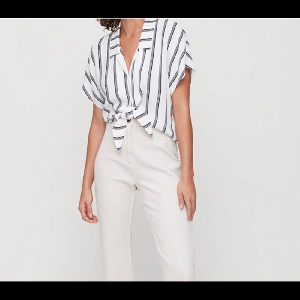 Wilfred tie front blouse